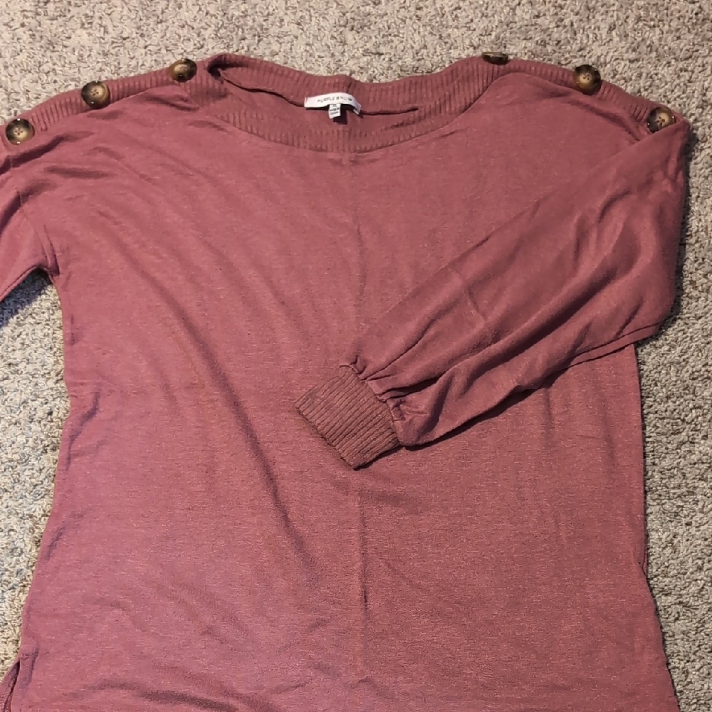 Purple Snow Mauve Knit Top